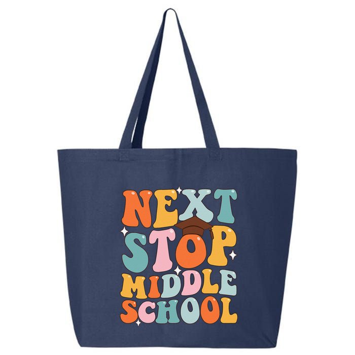 Next Stop Middle School Funny Graduation 5th Grade 25L Jumbo Tote