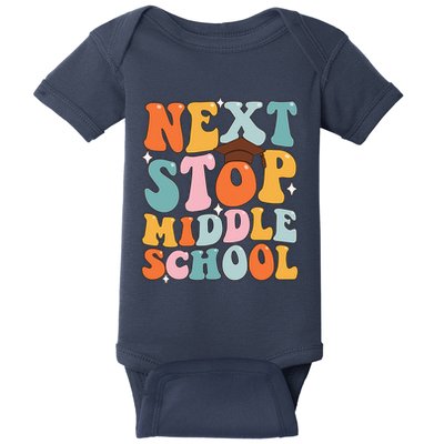 Next Stop Middle School Funny Graduation 5th Grade Baby Bodysuit