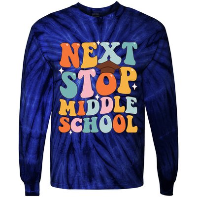Next Stop Middle School Funny Graduation 5th Grade Tie-Dye Long Sleeve Shirt