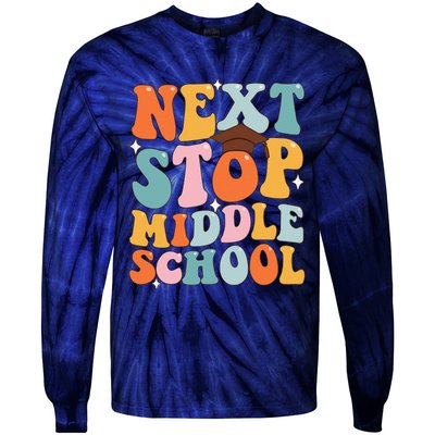 Next Stop Middle School Funny Graduation 5th Grade Tie-Dye Long Sleeve Shirt