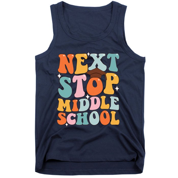 Next Stop Middle School Funny Graduation 5th Grade Tank Top