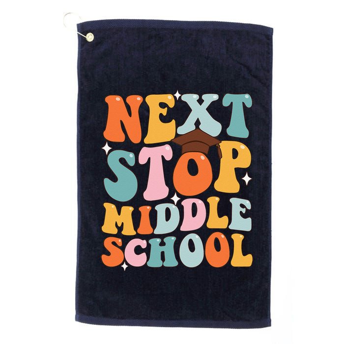 Next Stop Middle School Funny Graduation 5th Grade Golf Towel