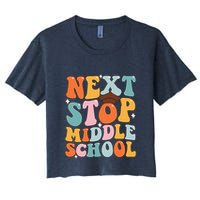 Next Stop Middle School Funny Graduation 5th Grade Women's Crop Top Tee