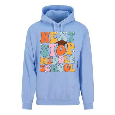 Next Stop Middle School Funny Graduation 5th Grade Unisex Surf Hoodie