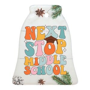 Next Stop Middle School Funny Graduation 5th Grade Ceramic Bell Ornament