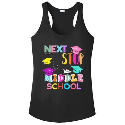 Next Stop Middle School Funny Elementary School Graduation Ladies PosiCharge Competitor Racerback Tank