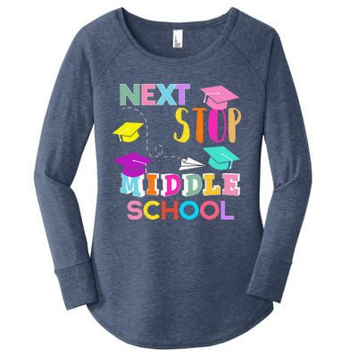 Next Stop Middle School Funny Elementary School Graduation Women's Perfect Tri Tunic Long Sleeve Shirt