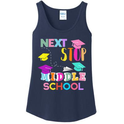 Next Stop Middle School Funny Elementary School Graduation Ladies Essential Tank