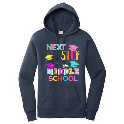 Next Stop Middle School Funny Elementary School Graduation Women's Pullover Hoodie