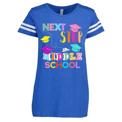 Next Stop Middle School Funny Elementary School Graduation Enza Ladies Jersey Football T-Shirt