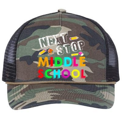 Next Stop Middle School Graduation For Funny Retro Rope Trucker Hat Cap