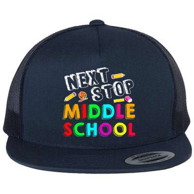 Next Stop Middle School Graduation For Funny Flat Bill Trucker Hat