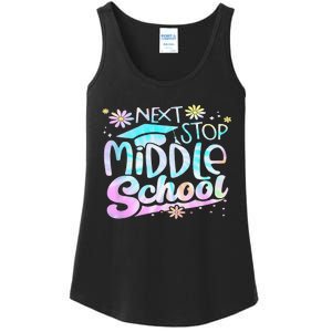 Next Stop Middle School Graduation Last Day Of School Ladies Essential Tank