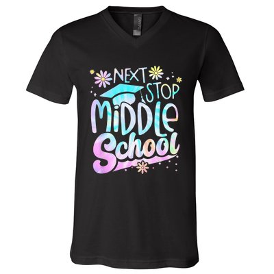 Next Stop Middle School Graduation Last Day Of School V-Neck T-Shirt