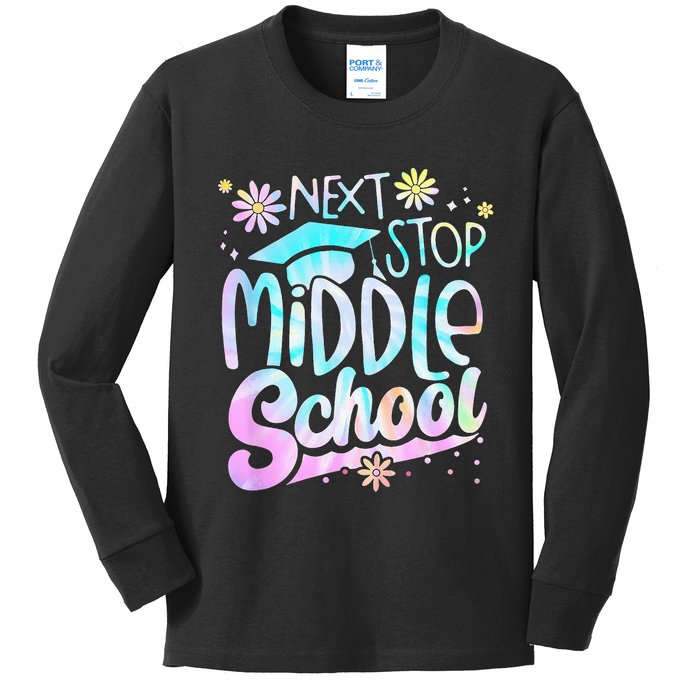 Next Stop Middle School Graduation Last Day Of School Kids Long Sleeve Shirt