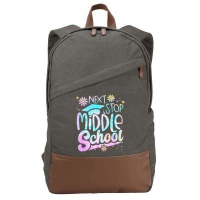 Next Stop Middle School Graduation Last Day Of School Cotton Canvas Backpack