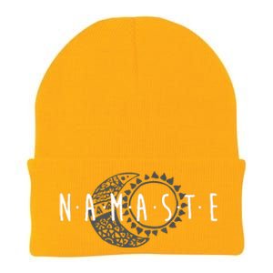 Namaste Sun Moon Cute Boho Hipster Design Yoga Gift Knit Cap Winter Beanie