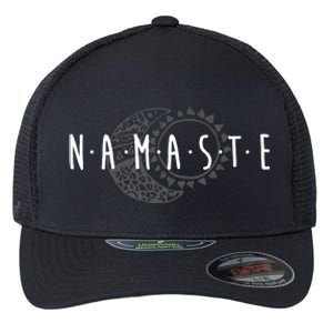 Namaste Sun Moon Cute Boho Hipster Design Yoga Gift Flexfit Unipanel Trucker Cap