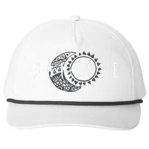 Namaste Sun Moon Cute Boho Hipster Design Yoga Gift Snapback Five-Panel Rope Hat