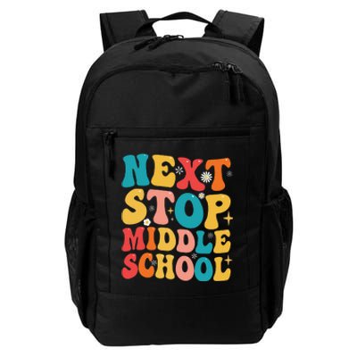 Next Stop Middle School Funny Graduate 5th Grade Graduation Daily Commute Backpack