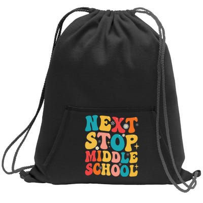 Next Stop Middle School Funny Graduate 5th Grade Graduation Sweatshirt Cinch Pack Bag