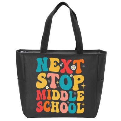 Next Stop Middle School Funny Graduate 5th Grade Graduation Zip Tote Bag