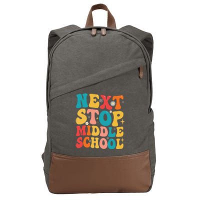 Next Stop Middle School Funny Graduate 5th Grade Graduation Cotton Canvas Backpack