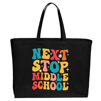 Next Stop Middle School Funny Graduate 5th Grade Graduation Cotton Canvas Jumbo Tote