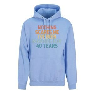 Nothing Scares Me I’Ve Been Married For 40 Years Unisex Surf Hoodie