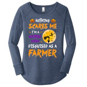 Nothing Scares Me I Am A Wicked Witch Disguised A Farmer Gift Women's Perfect Tri Tunic Long Sleeve Shirt