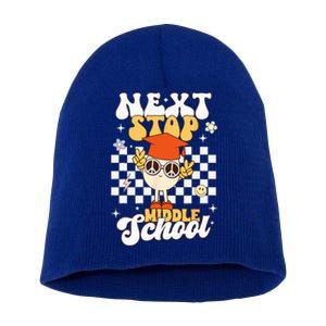 Next Stop Middle School Groovy Holiday Last Day Of School Short Acrylic Beanie