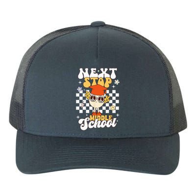 Next Stop Middle School Groovy Holiday Last Day Of School Yupoong Adult 5-Panel Trucker Hat