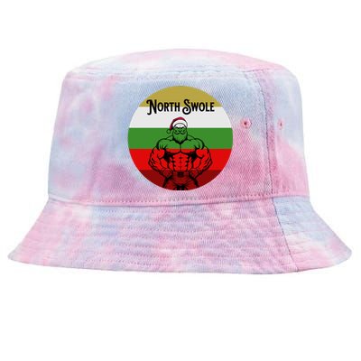 North Swole Muscle Santa Christmas Fitness Tie-Dyed Bucket Hat