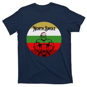 North Swole Muscle Santa Christmas Fitness T-Shirt