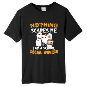 Nothing Scares Me I Am A School Social Worker Halloween Tall Fusion ChromaSoft Performance T-Shirt