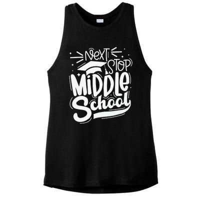 Next Stop Middle School 5th Grade Graduation Last Day Ladies PosiCharge Tri-Blend Wicking Tank