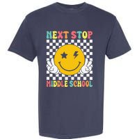 Next Stop Middle School Groovy Elementary School Graduation Garment-Dyed Heavyweight T-Shirt