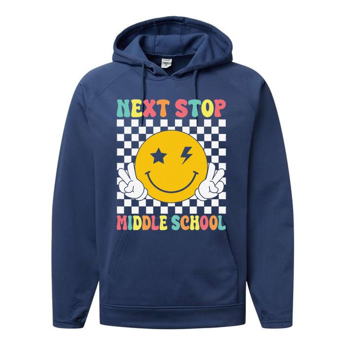 Next Stop Middle School Groovy Elementary School Graduation Performance Fleece Hoodie