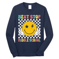 Next Stop Middle School Groovy Elementary School Graduation Long Sleeve Shirt