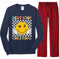 Next Stop Middle School Groovy Elementary School Graduation Long Sleeve Pajama Set