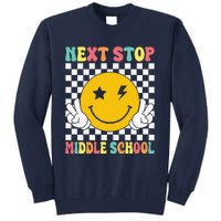 Next Stop Middle School Groovy Elementary School Graduation Tall Sweatshirt