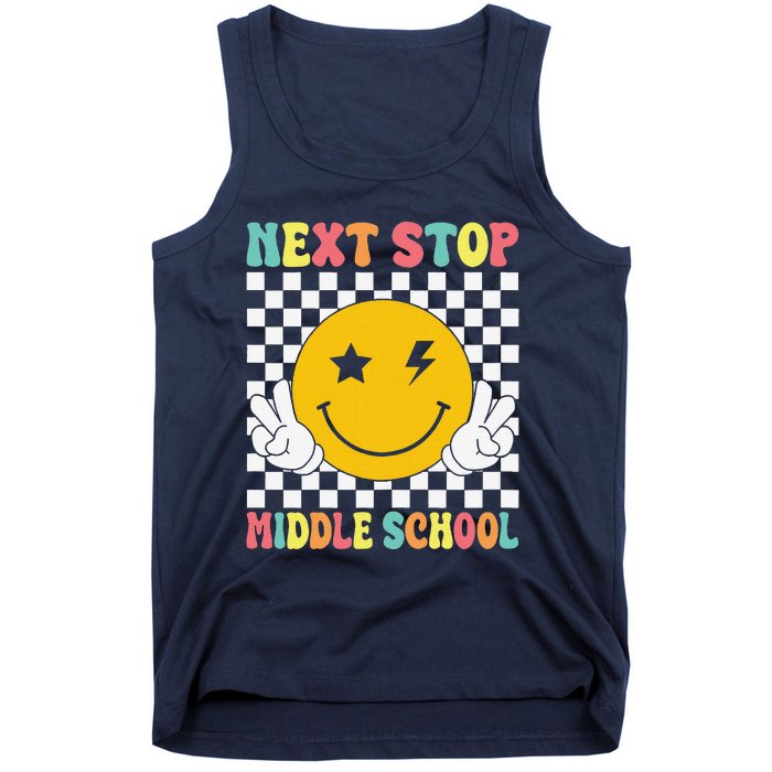 Next Stop Middle School Groovy Elementary School Graduation Tank Top