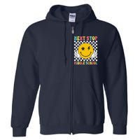 Next Stop Middle School Groovy Elementary School Graduation Full Zip Hoodie