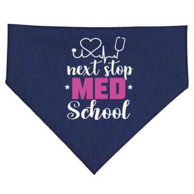 Next Stop Med School Future Doctor Medical Student Gift USA-Made Doggie Bandana