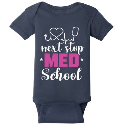 Next Stop Med School Future Doctor Medical Student Gift Baby Bodysuit