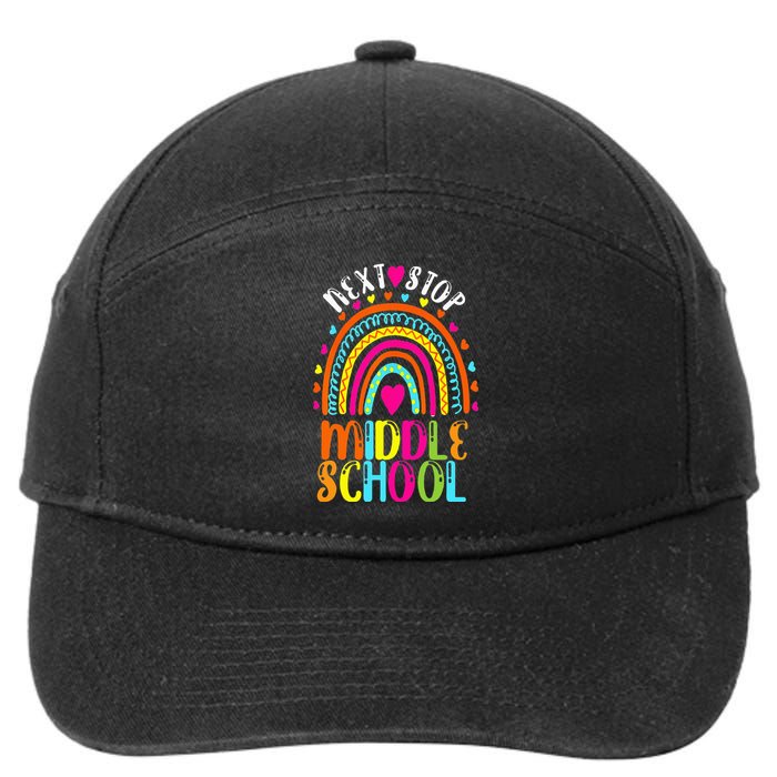 Next Stop Middle School Last Day Of Elementary School Cool 7-Panel Snapback Hat