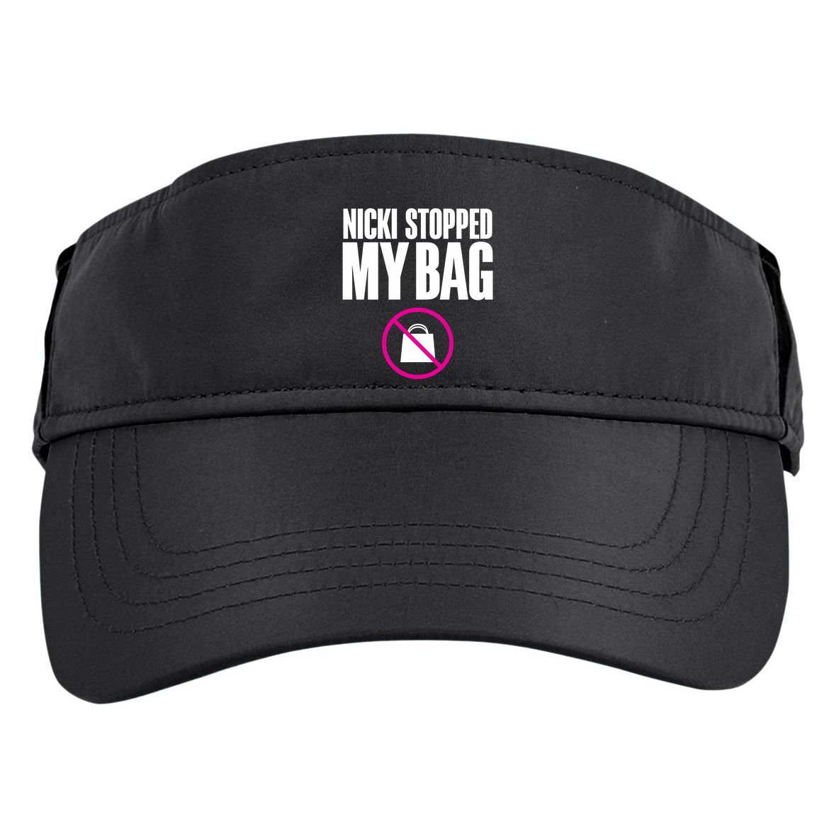 Nicki Stopped My Bag Adult Drive Performance Visor