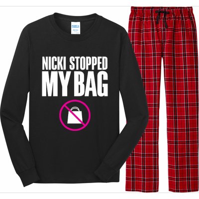 Nicki Stopped My Bag Long Sleeve Pajama Set