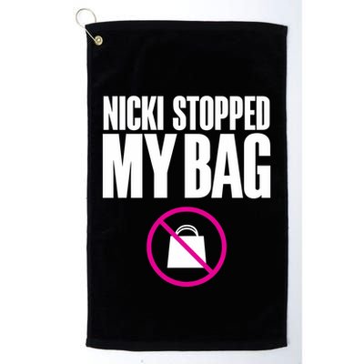 Nicki Stopped My Bag Golf Towel