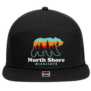 North Shore Minnesota Lake Superior Duluth Mn 7 Panel Mesh Trucker Snapback Hat